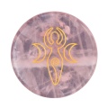 Gemstone D55X7MM Natural Rose Quartz Crystal Coasters Cup Mat Decor Slices