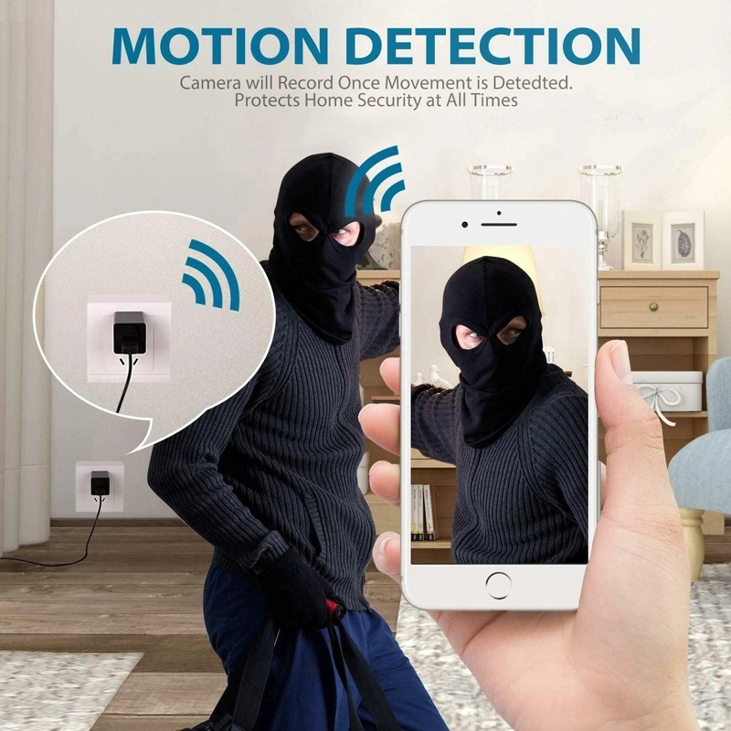 Spy Camera Hidden FHD 1080P Micro Wireless Security Mini Camera no WIFI Wall Charger Camera