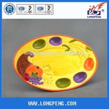 Big Ceramic Egg Holder Plate