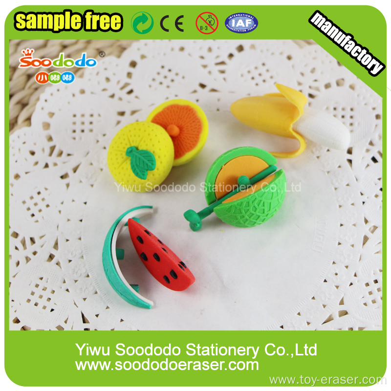 Orange Shaped Kids Erasers,puzzle stationery set