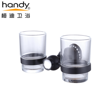 Copper Glass Brown Double Tumber Holder