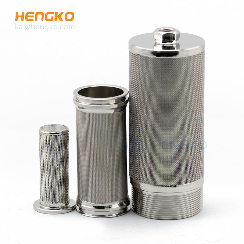 Sintered stainless steel multilayer wire mesh welding gas filter cartridge