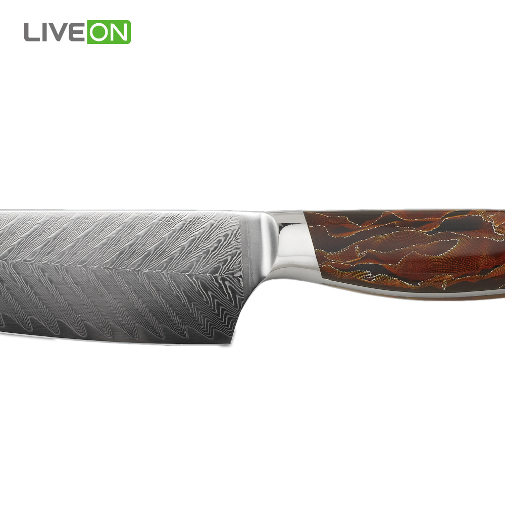 Couteau Santoku Damas en acier de 7 pouces