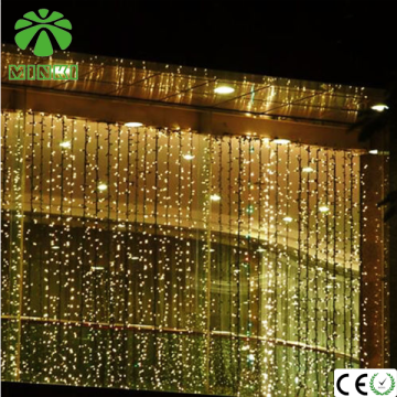 Modern colorful led chasing christmas curtain lights outdoor waterproof waterfall lights