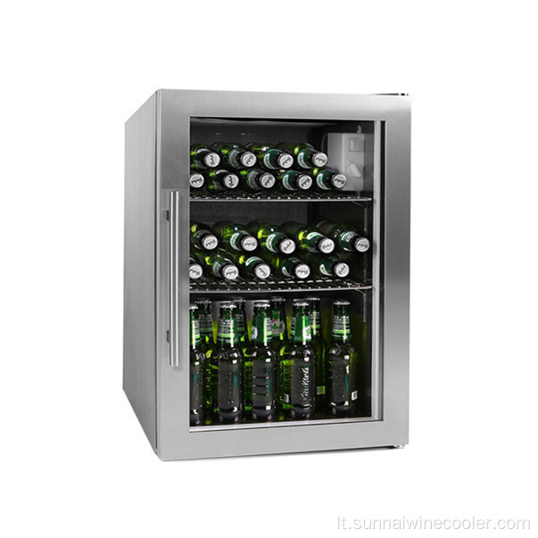 Kompaktiškas vieno stiklo durų mini baro šaldytuvas
