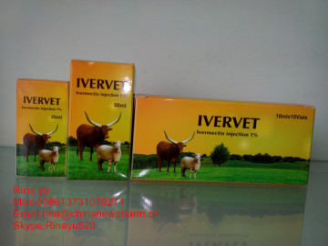 Ivervet ivermectin injection 1% 10ml,20ml,30ml,50ml,100ml for anticoccidial medicine