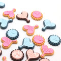 Kawaii Resin Design Crafts Heart Round Clock Cabochon Charms Slime Diy Art Deco Children Jewelry Making Accessories