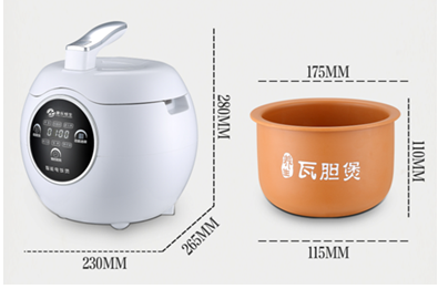 apple Shaped Electric Mini Multi Function Small Ceramic Inner Pot Rice Cooker