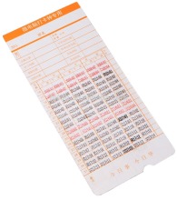 Time card/Printable mini playing cards/Punch time card machine