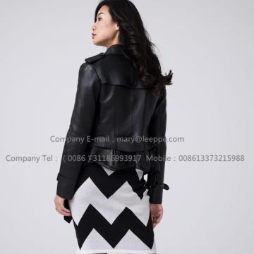 Women Short Leather Jacket