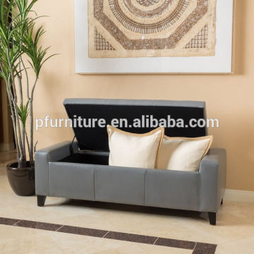 Home Furniture Soft Leather Storage Ottoman Bench