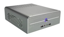 Anodized Aluminum Mini Itx Cases , Noiseless Slim Mini Pc Case