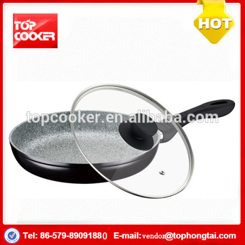 Green Pan Aluminium Marble Dry Cooker Fry Pan With Lid