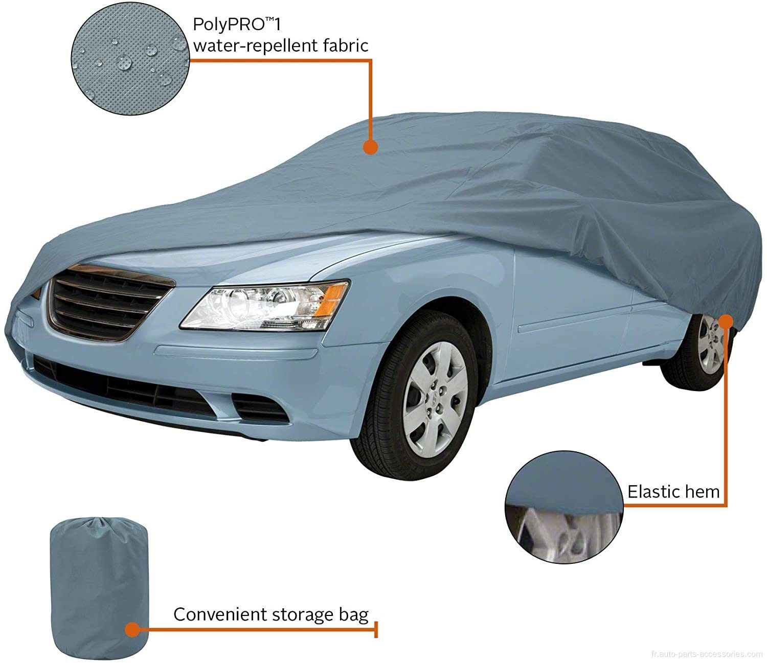 Couverture de voiture de protection UV respirante du bouclier solaire respirant