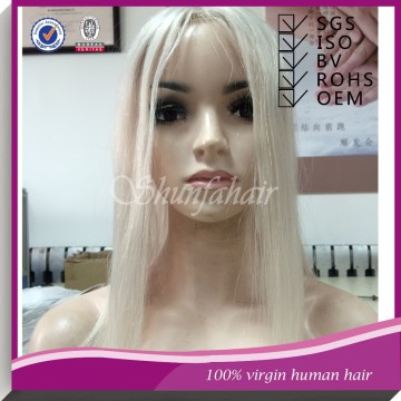 Customized straight hair wig,indian human hair wigs,Fish net wig