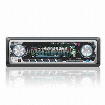 Car MP3/CD Receiver with Fold-down and Detachable Panel
