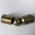25mm Adjustable Gold Round Pipe Connector