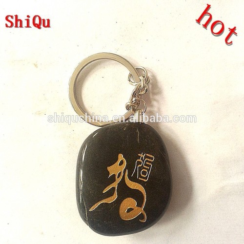 fashion Chinese Zodiac keychain with stone material