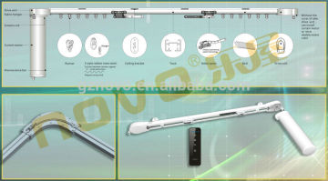 Novo automatic heavy duty curtain tracks with remote control curtain motor for motorized curtain system