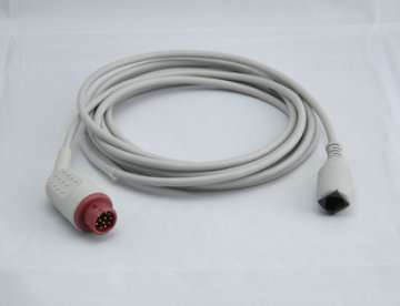 Philips 12pin IBP Cable to Abbott 6p6c Jack Transducer Adapter