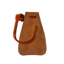 Leather Coin Drawstring Pouch Amulet Bag
