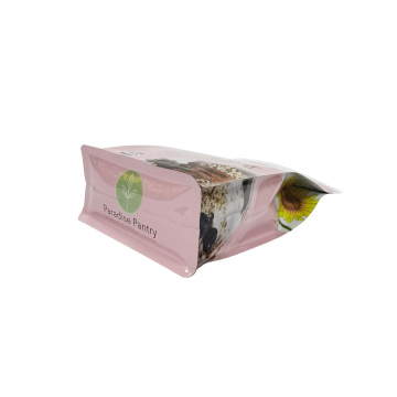 PE-laminert snackpose med blokkbunn for solsikkefrø