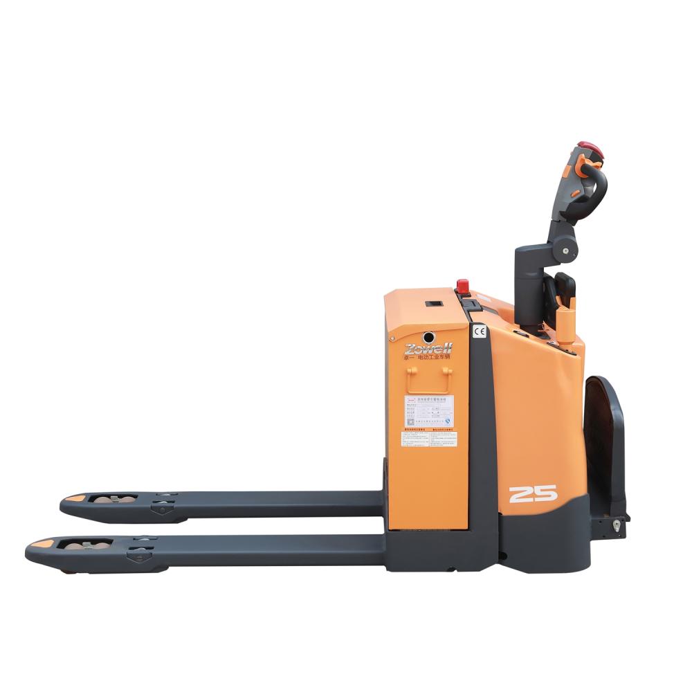 Electric pallet truck 2500kg capacity riding on