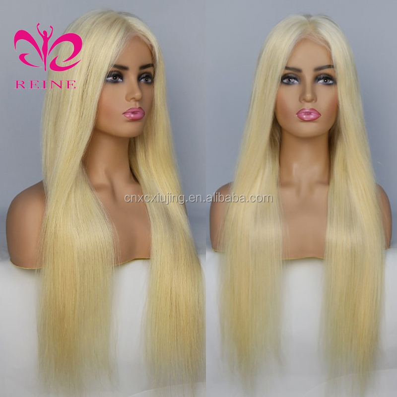 Reine 13x4 Lace Frontal 613 Straight  Wigs 613 Blonde Malaysian Lace Front Human Hair Wigs Blonde 613 Short Bob Lace Wigs