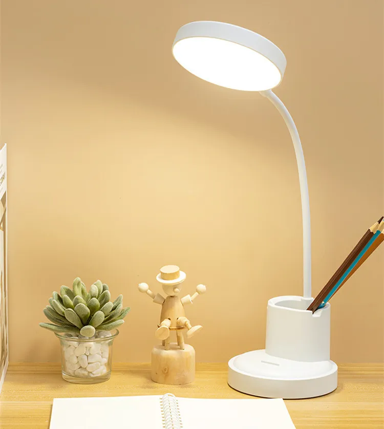 Stylish 360 Degree Nordic USB Table Lamp with Phone Holder