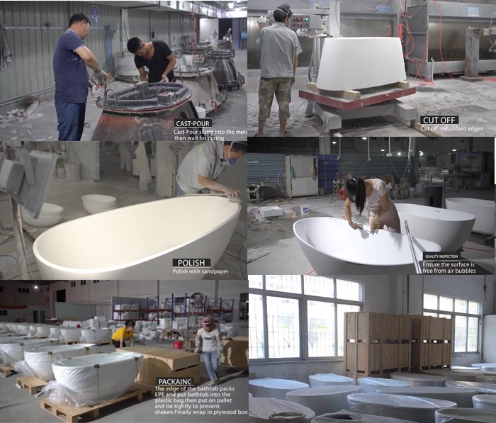 artificial stone bathtub