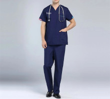 Luxury Navy Blue Medical Mens Nursing Uniforms - Scrubs Sets for Male Nurses