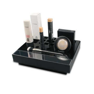 Apex black acrylic makeup cosmetic merchandising display