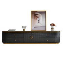 White Black Blue Marble Top TV Stand MDF Wooden Furniture