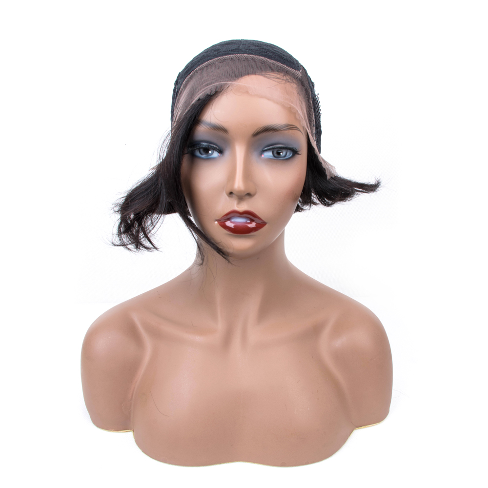 Cute And Stylis 10A Nature Color Straight Cheap Fashionable 4 Inch Short Brazilian Hair Wigs Wholesale In Stock,100% Human Hair