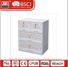 Popular plastic storage drawers w/wheels (3layers)