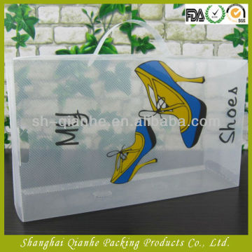 Fashion pp plastic shoe box with handle