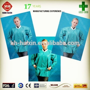 Green doctor uniform lab coats