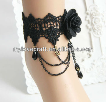 MYLOVE black rose anklet imitation jewellery 2014 MLFL66