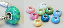 Wholesale customized Opal beads with 925 silver DIY colourful Opal beads