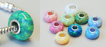 Wholesale customized Opal beads with 925 silver DIY colourful Opal beads