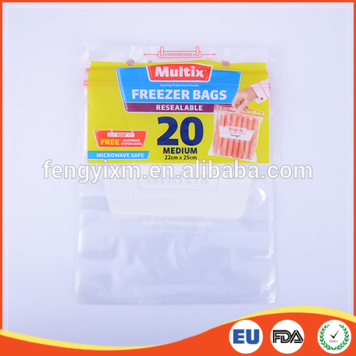 Medium size zip lock insulated frozen food packaging bag