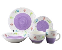 Personalized Hand Painted Color Ceramic Plate Dinnerware