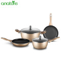 Luxus 5pcs gepresste Aluminium Nonstick Kochgeschirr Set