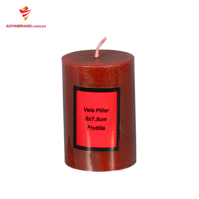 Christmas Unscented Pillar Candle Paraffin Wax Candle