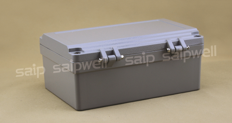 SAIP/SAIPWELL High Quality 220*155*95mm With Mounting Plate Aluminium Waterproof Electrical Die Cast Enclosure with hinged door