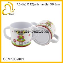 Kids melamine cup with two handle