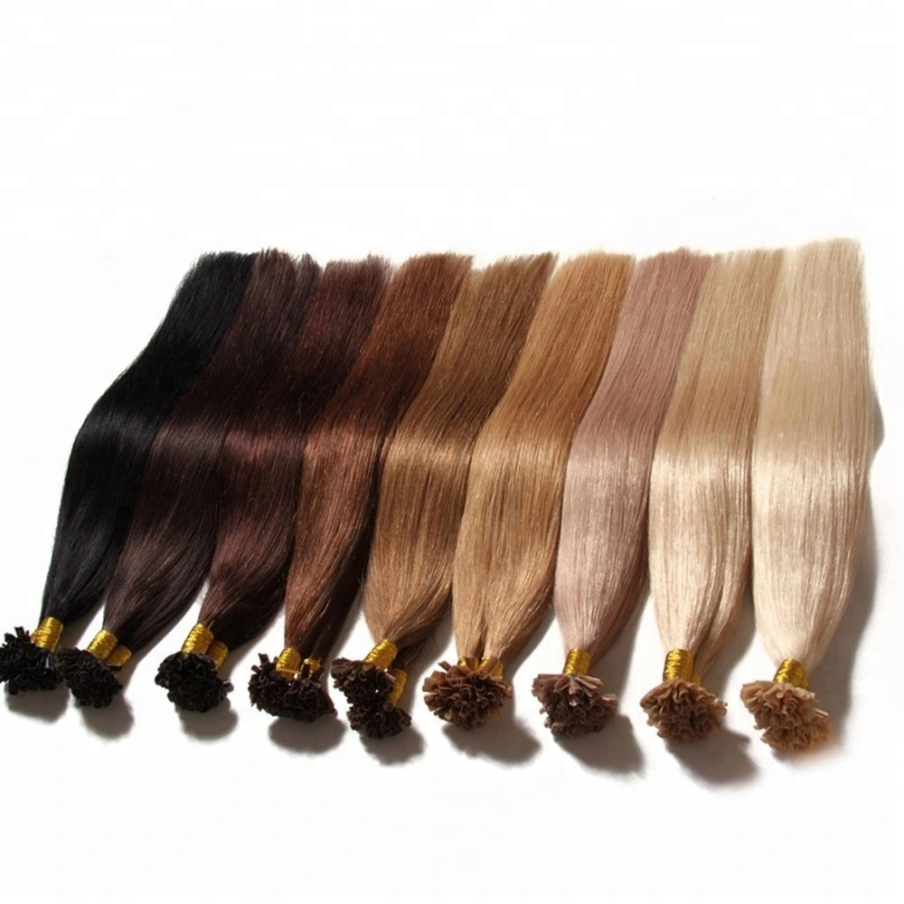 Best Quality Pre Bond U Tip Nail Hair Human Remy Hair Extension Straight Brazilian Real Natural Hair