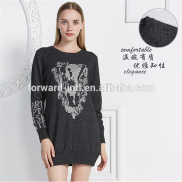 New fashion knitting pattern quality women cashmere sweater