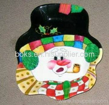 Plastic Christmas Snow-man Dish Plates?