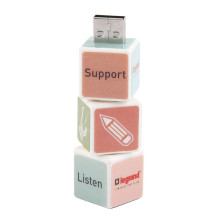 Plastic Magic Cube USB Flash Drive with Customized Logo